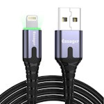 Cable USB 2.0 AM/Apple Lightning 1m with backlight gray