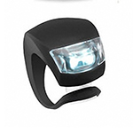 Bicycle flashlight overall HEAD black [2LED, White glow]