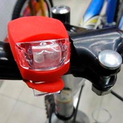 Bicycle flashlight overall  HEAD black [2LED, RED glow]