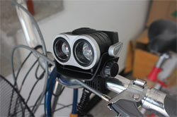 Фонарик налобно-велосипедный LOMON 3036 2хLED T6 USB powerbank