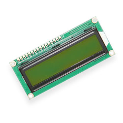 LCD1602A 5v символьний дисплей  жовто-зелений фон