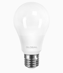 LED lamp GLOBAL LED A60 10W 4100K 220V E27 AL