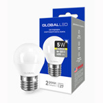 Лампа світлодіодна GLOBAL LED<gtran/> G45 F 5W 3000K 220V E27 AP