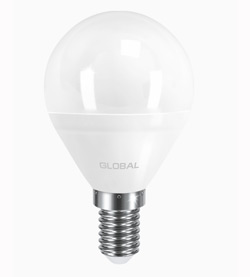 Лампа світлодіодна GLOBAL LED G45 F 5W 3000K 220V E14 AP
