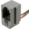 Telephone socket 4p4s with leads
