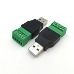Fork<gtran/>  USB Male type A with terminal block for cable<gtran/>