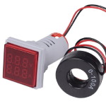 Вольтамперметр щитовой AD16-22VAMS-R 0-100A 50-500VAC Красный