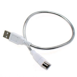Кабель USB2.0 AM/AF, гнучкий спіральний подовжувач 30см