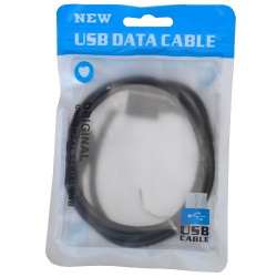 Кабель USB 2.0 AM/BM micro-USB 1м чорний, диам. 4.5мм