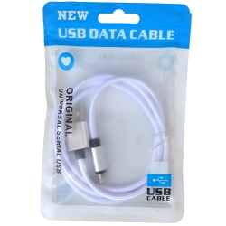 Cable  USB 2.0 AM/Apple Lightning 1.0m white, dia. 4.5mm