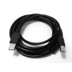 Кабель USB2.0 AM/BM 1.5м чорний 