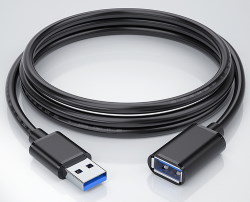 Cable USB3.0 AM/AF, extension cable 0.5m black