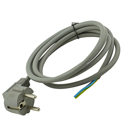 Power cable corner without connector 3x0.75mm2 1.8m gray