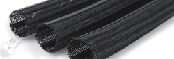 Cable mesh braid FR-05 Woven Wrap BLACK self-closing [1m]