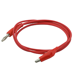 Cable Banana - crocodile red Y207 22AWG 1 meter