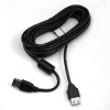 Кабель USB2.0 AM/AF, подовжувач 4.5м, чорний з фільтром
