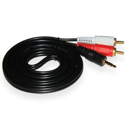 Cable Audio 1.5m, 3.5mm (jack)/2xRCA (tulip)