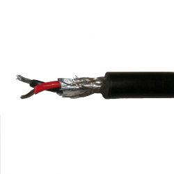 Signal cable RVVSP 2x0.2 mm2 shielded PVC black