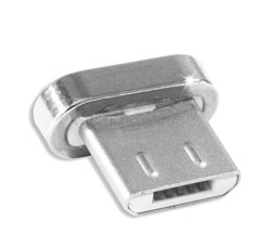 Кабель магнітний USB2.0 AM/B micro-USB 1м сереб. текстильн. обплетення