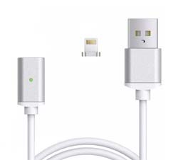 Кабель магнитный USB Apple Lightning 1м белый