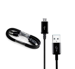 Cable  USB 2.0 AM/BM micro-USB 0.85m black TPE