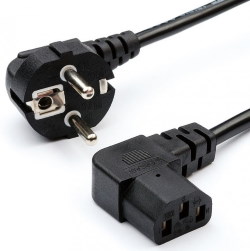 Power cable corner 3x0.75mm 1.8m black