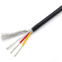 Signal cable UL2547 3 x 24AWG (7/0.16) shielded. PVC black