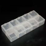 Cassette holder - organizer 10 cells with lids, 135 * 60 * 20