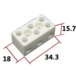 Connector XF10A-3P ceramic 250V 10A