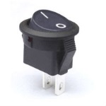 Key switch KCD1-108-B ON-OFF round 2pin black