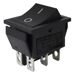 Key switch KCD2-202 6pin ON-ON black