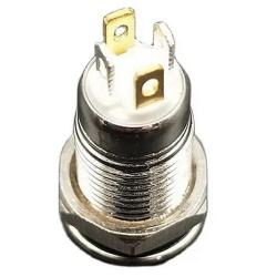 Кнопка Антивандальная GQ08H-10EM 12-24V AC/DC Yellow LED