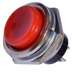 Кнопка DS-212 без фіксації OFF- (ON) червона