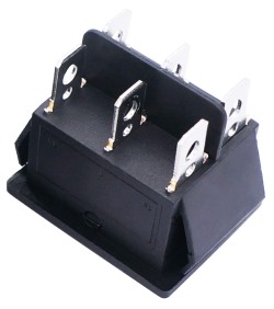 Key switch KCD2-223-3 (ON) -OFF- (ON) 6pin black