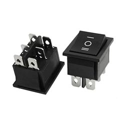 Key switch KCD2-203-3 ON-OFF-ON 6pin black