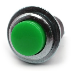 Кнопка DS-318 без фіксації OFF- (ON) зелена