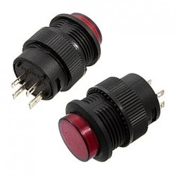 Button R16-503AD-R red with ON-OFF latching