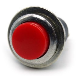 Кнопка DS-318 без фіксації OFF- (ON) червона