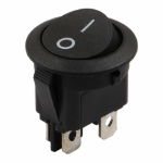 Key switch KCD1-224/4P ON-OFF round 4pin Black