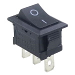 Key switch KCD1-102-1 ON-ON 3pin black, copper
