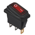 Key switch<gtran/> KCD3-101N-3 ON-OFF RED 3pin IP65