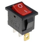 Key switch  KCD1-101N-LED 3pin backlit ON-OFF 6A red