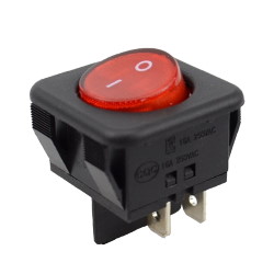 Key switch KCD2-10-201N ON-OFF 4pin RED