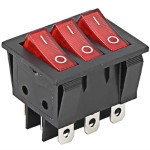 Key switch KCD3-9-2101N тройной ON-OFF RED 9pin