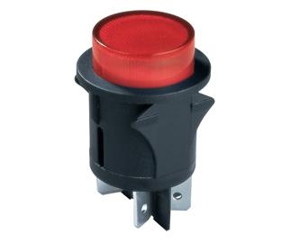 Кнопка PS18-16N-2 з фікс. червоне OFF-ON підсвічування 220V
