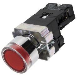 Кнопка щитова XB2-BW3462 1NC 10A ON-(OFF) 220V LED Красная