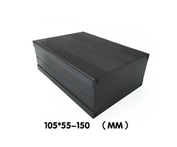 Aluminum housing 150*105*55MM aluminum profile box BLACK