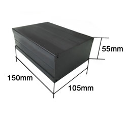 Корпус алюминиевый 150*105*55MM aluminum profile box BLACK