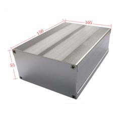 Корпус алюмінієвий 150*105*55MM aluminum profile box SILVER