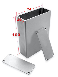 Aluminum housing 100*74*29MM aluminum case SILVER